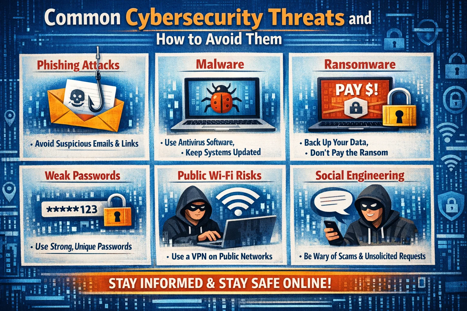 Common Cybersecurity Threats and How to Avoid Them Hero Image