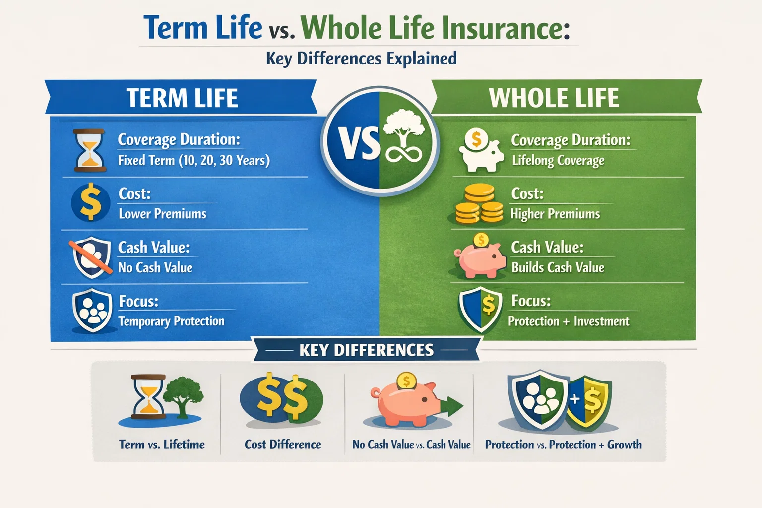 Term Life vs Whole Life Insurance: Key Differences Explained Hero Image